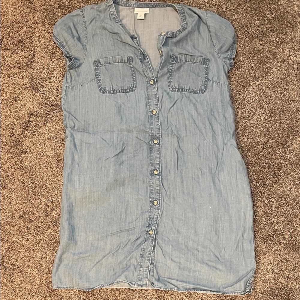 Liz Claiborne medium Light Blue Button-Down Dress